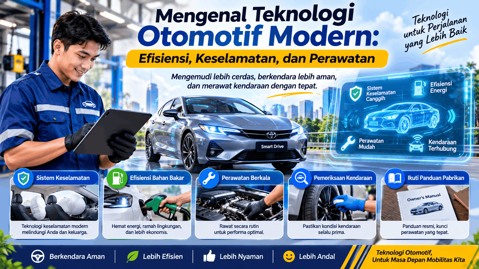 Mengenal Teknologi Otomotif Modern: Efisiensi, Keselamatan, dan Perawatan